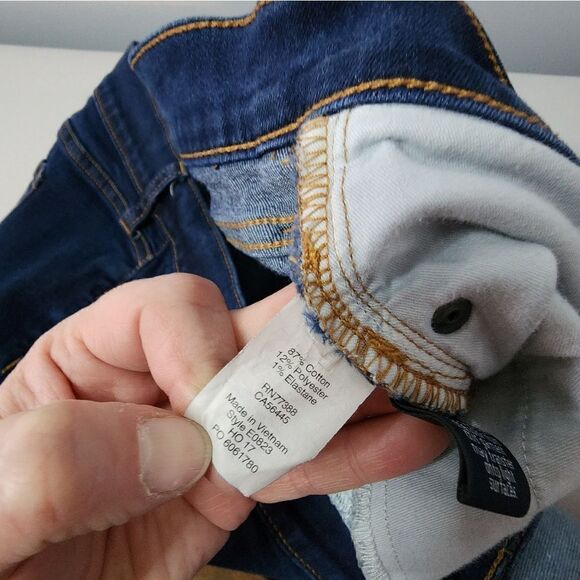 J Crew factory Womens Jeans Dark Wash Skinny Stretch Size 35/30 - Picture 5 of 5